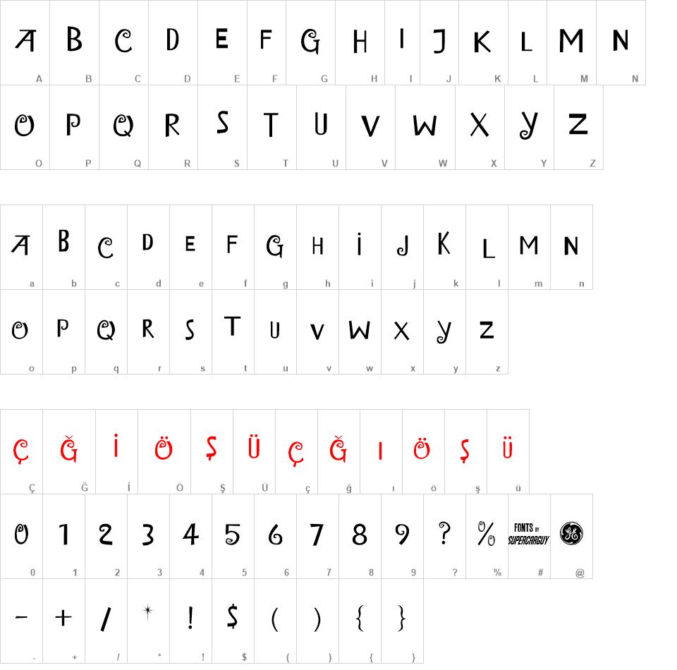 Island of Misfit Toys font